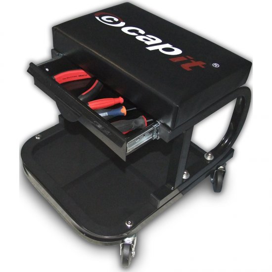 CAPIT - WORKSHOP MECHANIC SEAT - STOOL WITH DRAWER - Click Image to Close