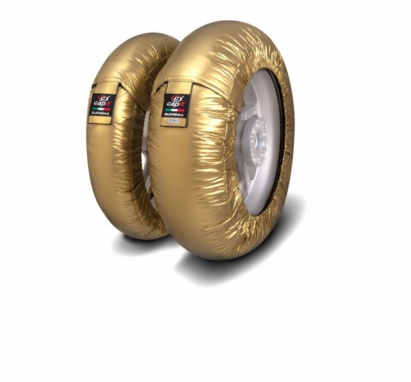 CAPIT - SUPREMA SPINA TYRE WARMERS "GOLD" M/L SIZE - Click Image to Close