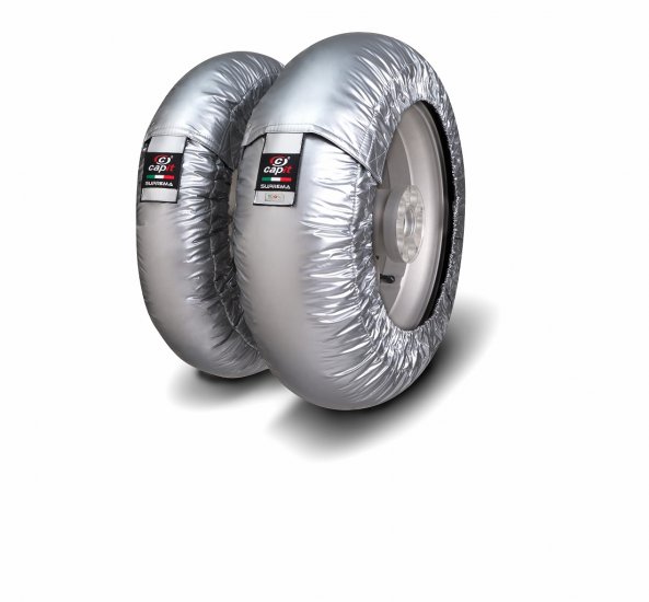 CAPIT - SUPREMA SPINA TYRE WARMERS M/XXL "SILVER" - Click Image to Close
