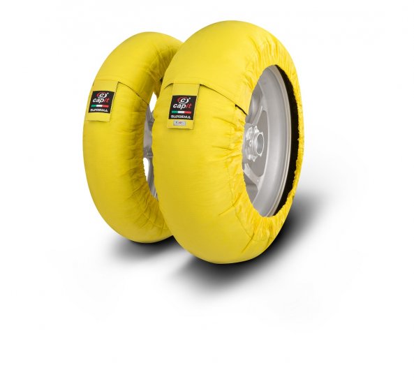 CAPIT - SUPREMA SPINA TYRE WARMERS "YELLOW" S/M SIZE - Click Image to Close