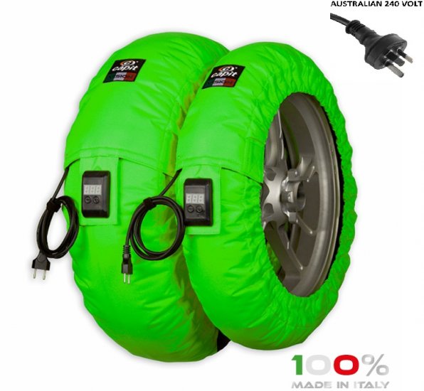 CAPIT - SUPREMA VISION PRO TYRE WARMERS M/XL "GREEN" - Click Image to Close