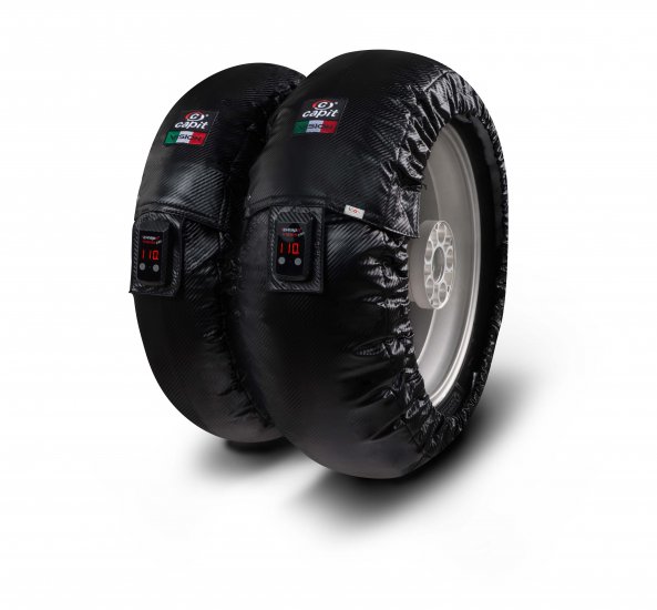 CAPIT - SUPREMA VISION PRO TYRE WARMERS "CARBON" 10" SIZE - Click Image to Close