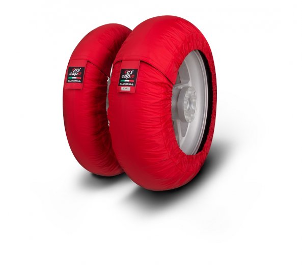 CAPIT - SUPREMA SPINA TYRE WARMERS "RED" S/M SIZE - Click Image to Close