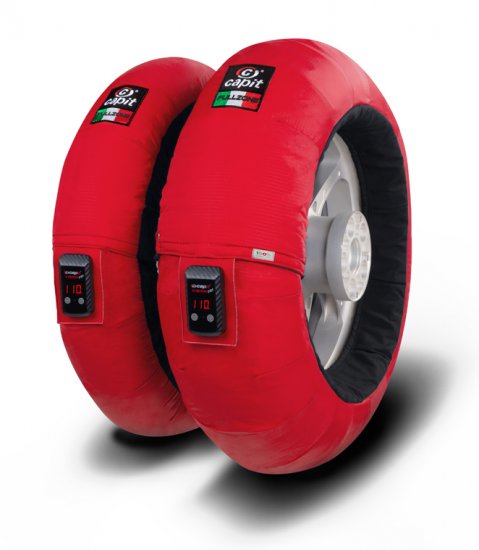 CAPIT - BIKE FULL CONTROL VISION TYRE WARMERS M/XL "RED" - Click Image to Close